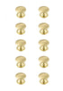 Elegant Lighting Kaid 1.2 Inch Diameter in Brushed Gold Mushroom Knob Multipack (Set of 10) Model: KB2004-GD-10PK