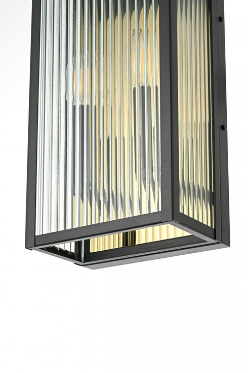 Elegant Lighting Kannon 8.5 inch Outdoor Wall Sconce in Black Model: OD513W19BK