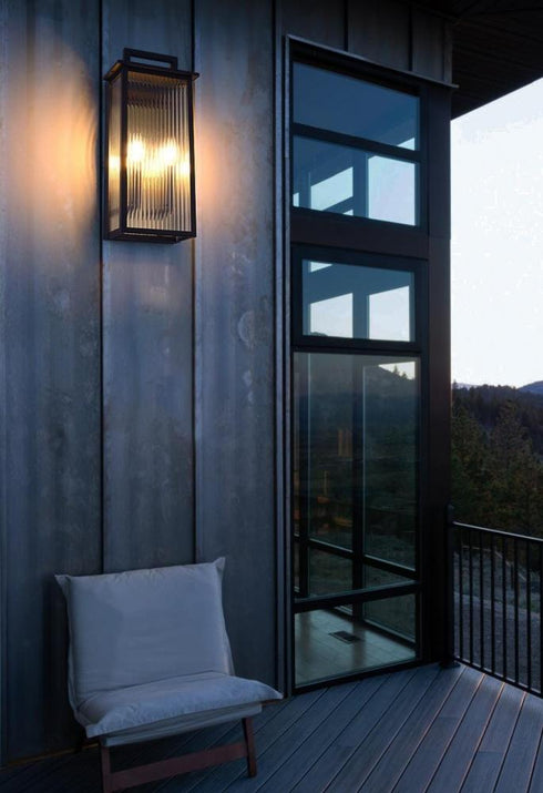 Elegant Lighting Kannon 8.5 inch Outdoor Wall Sconce in Black Model: OD513W19BK