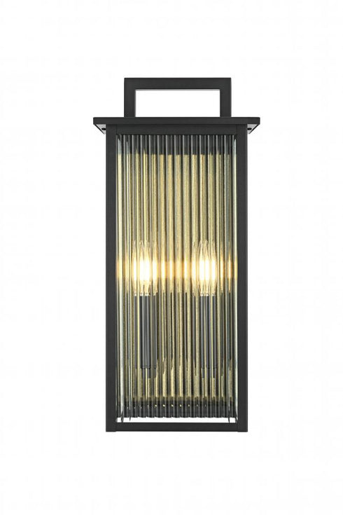 Elegant Lighting Kannon 8.5 inch Outdoor Wall Sconce in Black Model: OD513W19BK