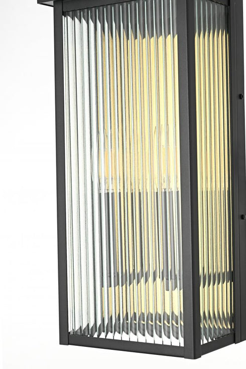 Elegant Lighting Kannon 8.5 inch Outdoor Wall Sconce in Black Model: OD513W19BK