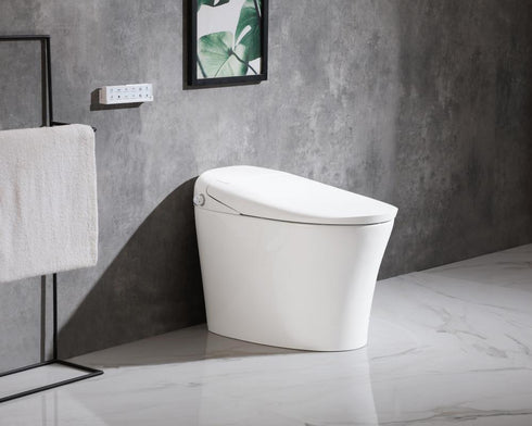 Elegant Lighting Kano Smart Round Bidet Toilet in Glossy White Model: ET-1015GW