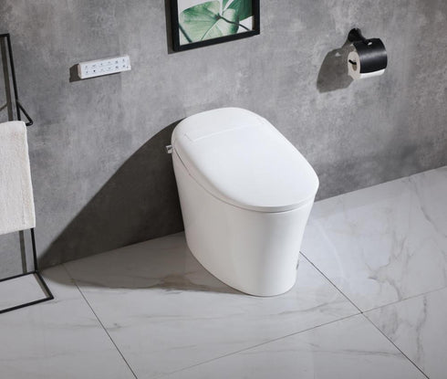 Elegant Lighting Kano Smart Round Bidet Toilet in Glossy White Model: ET-1015GW
