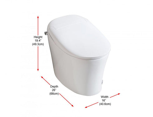 Elegant Lighting Kano Smart Round Bidet Toilet in Glossy White Model: ET-1015GW
