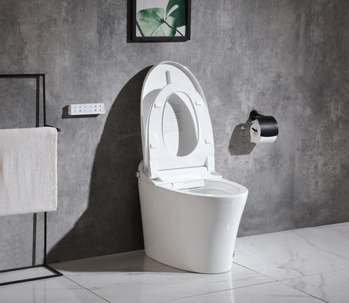 Elegant Lighting Kano Smart Round Bidet Toilet in Glossy White Model: ET-1015GW