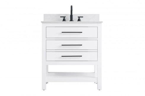 Elegant Lighting Karson Vanity Cabinet 2DW 30 Inch W x 22 Inch D x 34 Inch H in Chestnut Brown Model: VF60530MCB