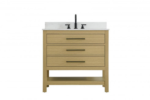 Elegant Lighting Karson Vanity Cabinet 2DW 36 Inch W x 22 Inch D x 34 Inch H in Chestnut Brown Model: VF60536MCB