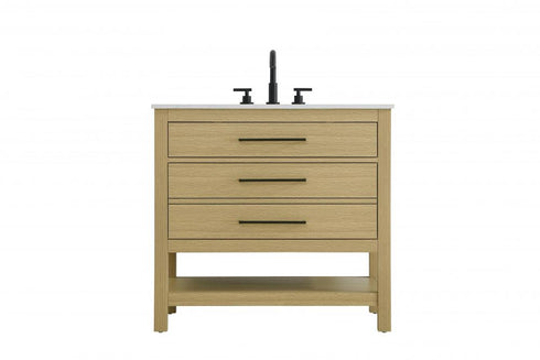 Elegant Lighting Karson Vanity Cabinet 2DW 36 Inch W x 22 Inch D x 34 Inch H in Chestnut Brown Model: VF60536MCB