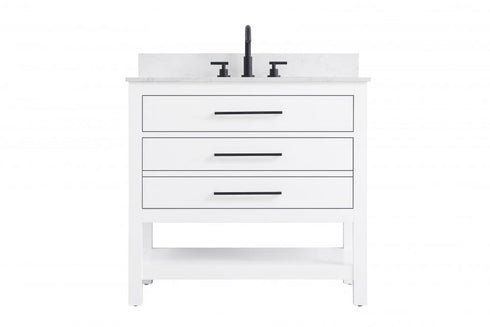 Elegant Lighting Karson Vanity Cabinet 2DW 36 Inch W x 22 Inch D x 34 Inch H in Chestnut Brown Model: VF60536MCB