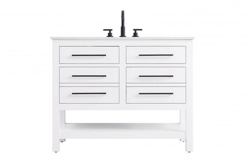 Elegant Lighting Karson Vanity Cabinet 4DW 42 Inch W x 22 Inch D x 34 Inch H in Chestnut Brown Model: VF60542MCB