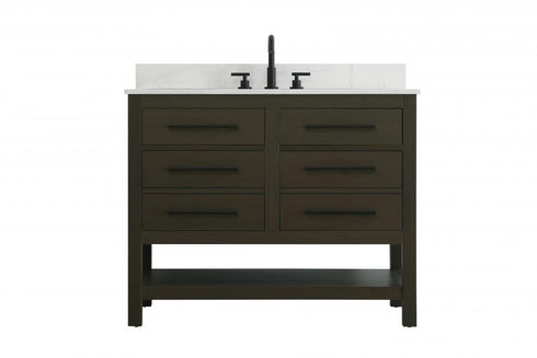 Elegant Lighting Karson Vanity Cabinet 4DW 42 Inch W x 22 Inch D x 34 Inch H in Chestnut Brown Model: VF60542MCB
