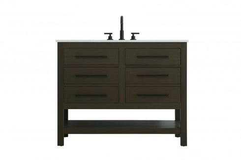 Elegant Lighting Karson Vanity Cabinet 4DW 42 Inch W x 22 Inch D x 34 Inch H in Chestnut Brown Model: VF60542MCB