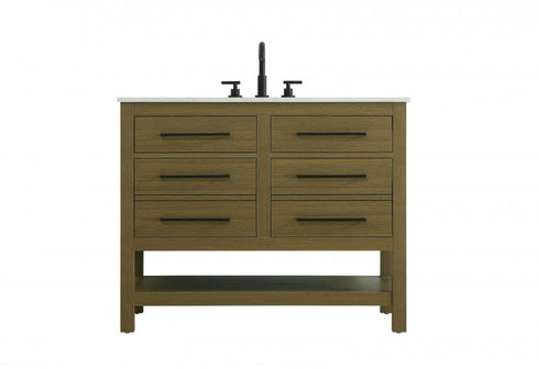 Elegant Lighting Karson Vanity Cabinet 4DW 42 Inch W x 22 Inch D x 34 Inch H in Chestnut Brown Model: VF60542MCB
