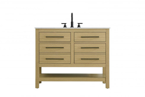 Elegant Lighting Karson Vanity Cabinet 4DW 42 Inch W x 22 Inch D x 34 Inch H in Chestnut Brown Model: VF60542MCB