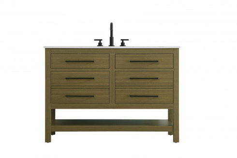 Elegant Lighting Karson Vanity Cabinet 4DW 48 Inch W x 22 Inch D x 34 Inch H in Chestnut Brown Model: VF60548MCB