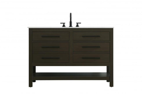 Elegant Lighting Karson Vanity Cabinet 4DW 48 Inch W x 22 Inch D x 34 Inch H in Chestnut Brown Model: VF60548MCB
