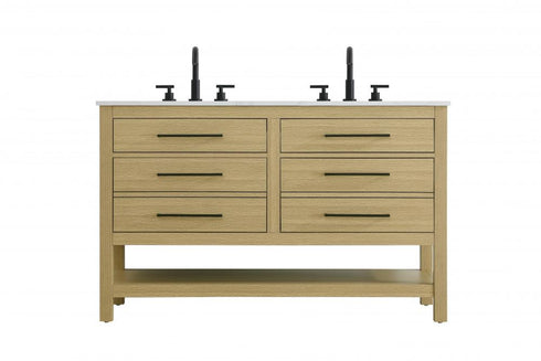 Elegant Lighting Karson Vanity Cabinet 4DW 60 Inch W x 22 Inch D x 34 Inch H in Chestnut Brown Model: VF60560DMCB