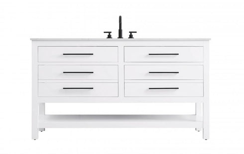 Elegant Lighting Karson Vanity Cabinet 4DW 60 Inch W x 22 Inch D x 34 Inch H in Chestnut Brown Model: VF60560DMCB