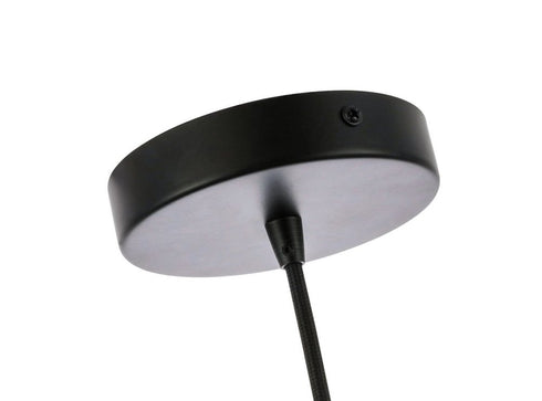 Elegant Lighting Kason 1 light in Black and Clear glass pendant Model: LD5031D8BK