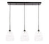 Elegant Lighting Kason 3 light in Black and Clear glass pendant Model: LD5032D36BK