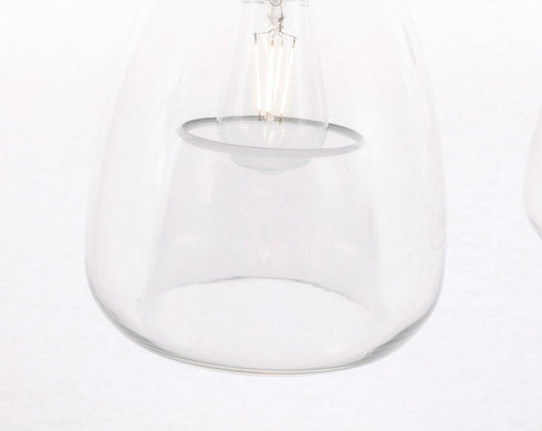 Elegant Lighting Kason 3 light in Black and Clear glass pendant Model: LD5032D36BK