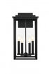 Elegant Lighting Kaysen 11 inch Outdoor Wall Sconce in Black Model: OD501W21BK