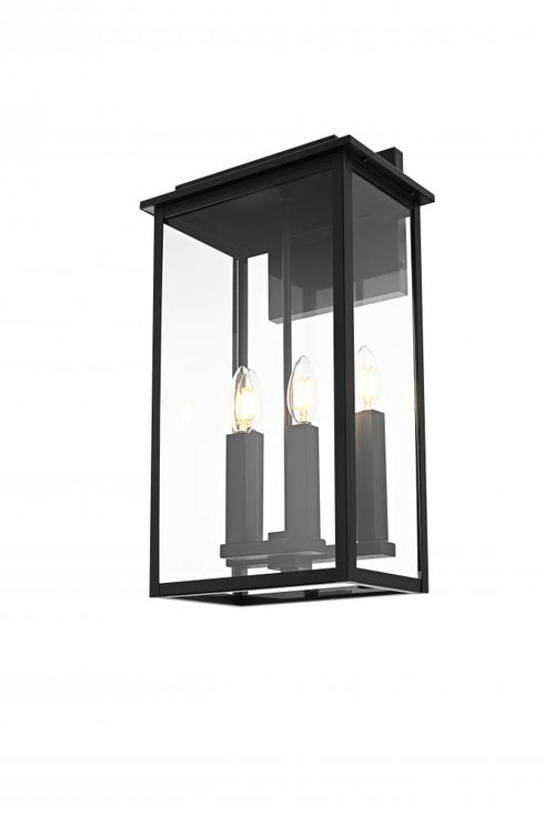 Elegant Lighting Kaysen 11 inch Outdoor Wall Sconce in Black Model: OD501W21BK
