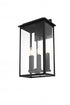 Elegant Lighting Kaysen 11 inch Outdoor Wall Sconce in Black Model: OD501W21BK