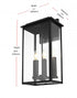 Elegant Lighting Kaysen 11 inch Outdoor Wall Sconce in Black Model: OD501W21BK