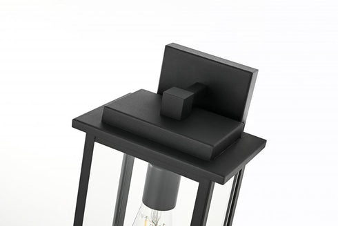 Elegant Lighting Kaysen 7 inch Outdoor Wall Sconce in Black Model: OD50126W15BK