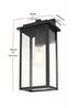 Elegant Lighting Kaysen 7 inch Outdoor Wall Sconce in Black Model: OD50126W15BK