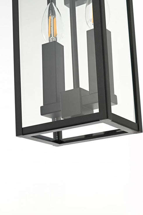 Elegant Lighting Kaysen 7 inch Outdoor Wall Sconce in Black Model: OD501W15BK