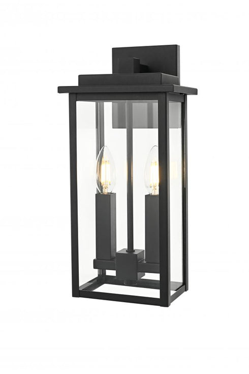 Elegant Lighting Kaysen 7 inch Outdoor Wall Sconce in Black Model: OD501W15BK