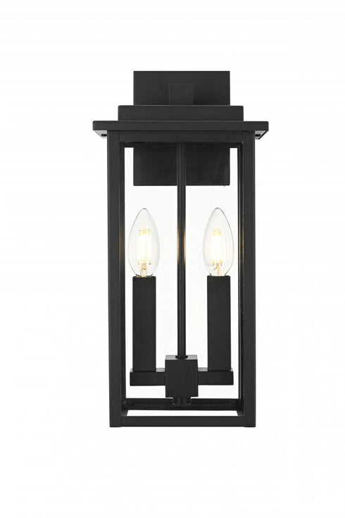 Elegant Lighting Kaysen 7 inch Outdoor Wall Sconce in Black Model: OD501W15BK