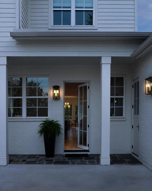 Elegant Lighting Kaysen 7 inch Outdoor Wall Sconce in Black Model: OD501W15BK