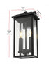 Elegant Lighting Kaysen 7 inch Outdoor Wall Sconce in Black Model: OD501W15BK