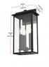 Elegant Lighting Kaysen 9 inch Outdoor Wall Sconce in Black Model: OD501W18BK