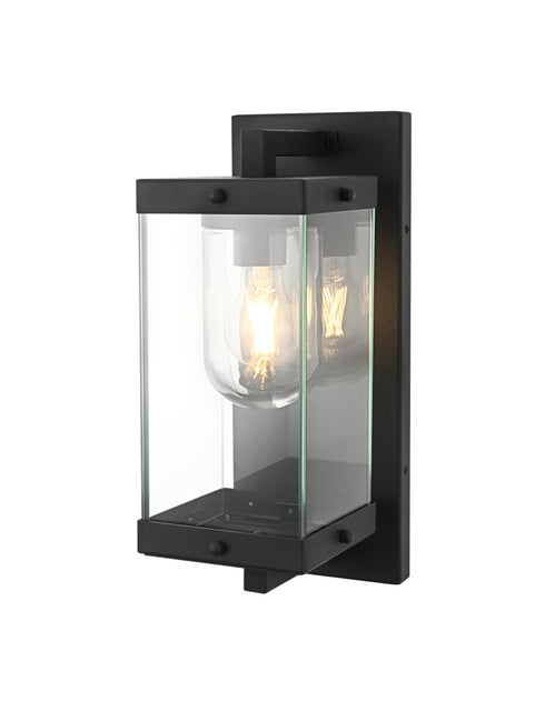 Elegant Lighting Keaton 1 Light Wall Sconce W5.9 Inch E7.6 Inch H15.4 Inch in Black Model: OD409W15BK