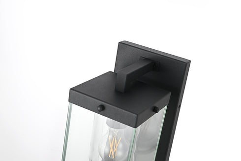 Elegant Lighting Keaton 1 Light Wall Sconce W5.9 Inch E7.6 Inch H15.4 Inch in Black Model: OD409W15BK