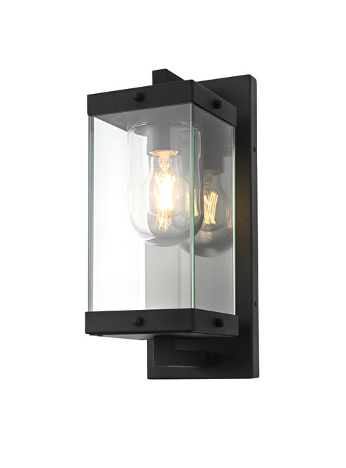 Elegant Lighting Keaton 1 Light Wall Sconce W5.9 Inch E7.6 Inch H15.4 Inch in Black Model: OD409W15BK