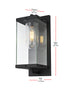 Elegant Lighting Keaton 1 Light Wall Sconce W7.9 Inch E9.5 Inch H20.5 Inch in Black Model: OD409W21BK
