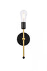 Elegant Lighting Keely 1 light black wall sconce Model: LD2356BK