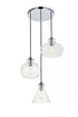 Elegant Lighting Keller 1 Light in Black Pendant Model: LD2248BK