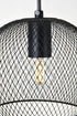 Elegant Lighting Keller 1 Light in Black Pendant Model: LD2249BK