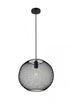 Elegant Lighting Keller 1 Light in Black Pendant Model: LD2251BK