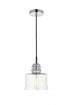 Elegant Lighting Kenna 1 Light Black Pendant With Clear Glass in Black and Clear Finish Model: LD2253BK