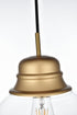 Elegant Lighting Kenna 8 inch Pendant Clear Shade in Satin Gold in Satin Gold and Clear Finish Model: LD2252SG