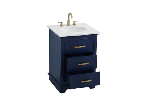 Elegant Lighting Knox Vanity Cabinet 24 Inch W x 22 Inch D x 34 Inch H blue Model: VF10224BL