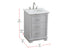 Elegant Lighting Knox Vanity Cabinet 24 Inch W x 22 Inch D x 34 Inch H grey Model: VF10224GR