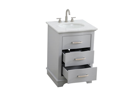 Elegant Lighting Knox Vanity Cabinet 24 Inch W x 22 Inch D x 34 Inch H grey Model: VF10224GR